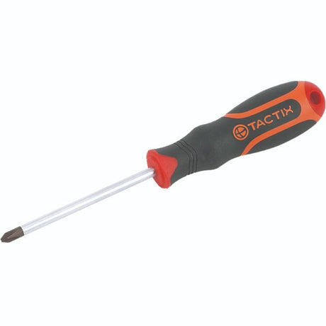 Tactix PH #0 screwdriver, 75mm length, ergonomic handle, ideal for tight spaces and precise screw driving tasks.