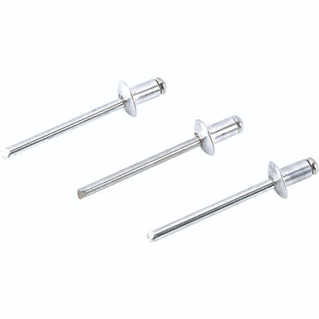 Durable Tactix rivets (4.8mm x 6.4mm) for versatile fastening in DIY projects, 100 pieces for crafting and repairs.