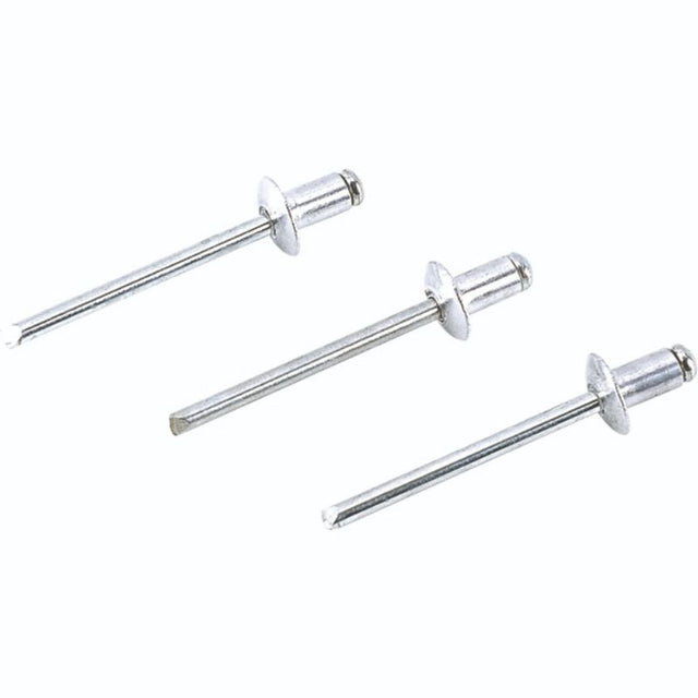 Durable Tactix rivets (4.8mm x 6.4mm) for versatile fastening in DIY projects, 100 pieces for crafting and repairs.