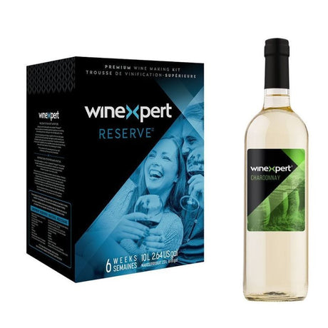 Winexpert Reserve Australian Chardonnay kit for crafting premium, full-bodied wine with tropical flavors in just 6 weeks.