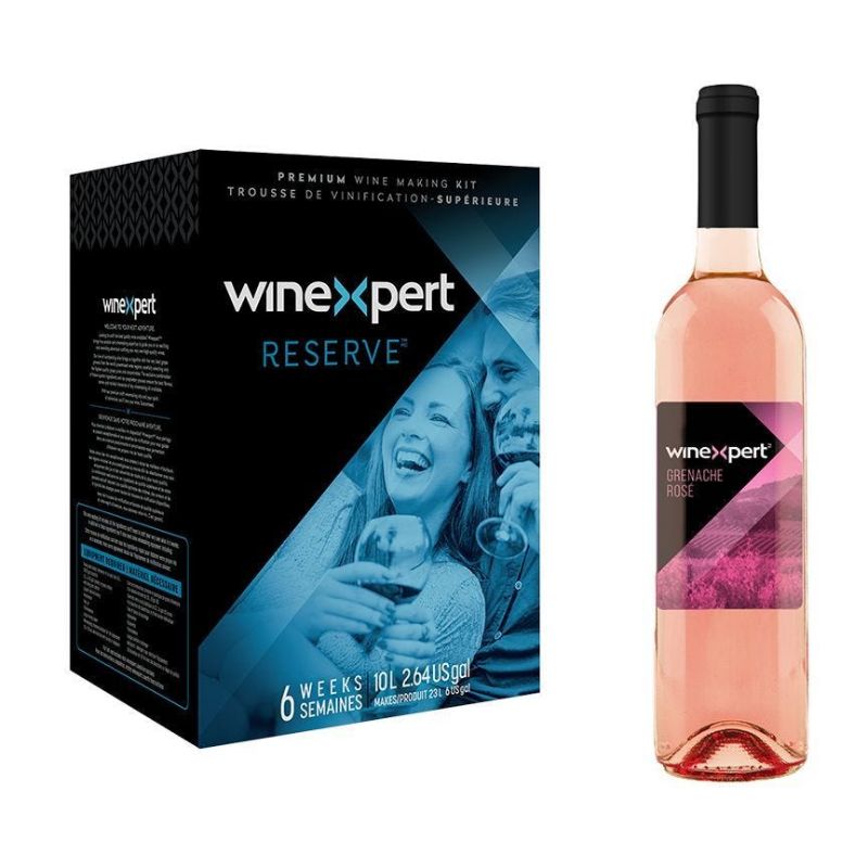 Wine Making Kit featuring Reserve Australian Grenache Rose, highlighting strawberry notes and a refreshing, dry finish.