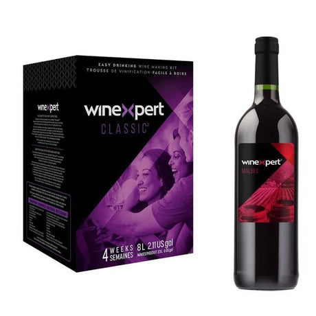 Wine Making Kit for crafting rich Chilean Malbec with bold flavors of blackberry and black plum, perfect for home winemakers.