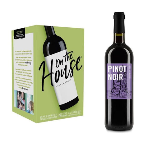 Wine making kit for crafting a flavorful Pinot Noir with red fruit, earthy notes, and light oak influence.