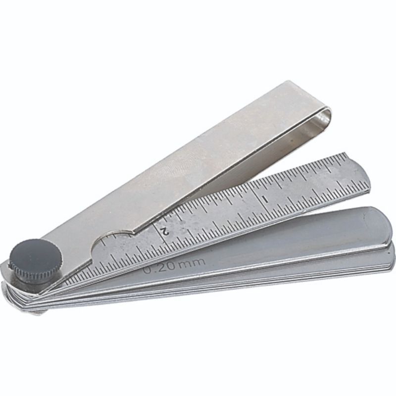 Tactix Gauge Feeler 15 Blade set featuring 15 stainless steel blades for precise gap measurements and tolerances.