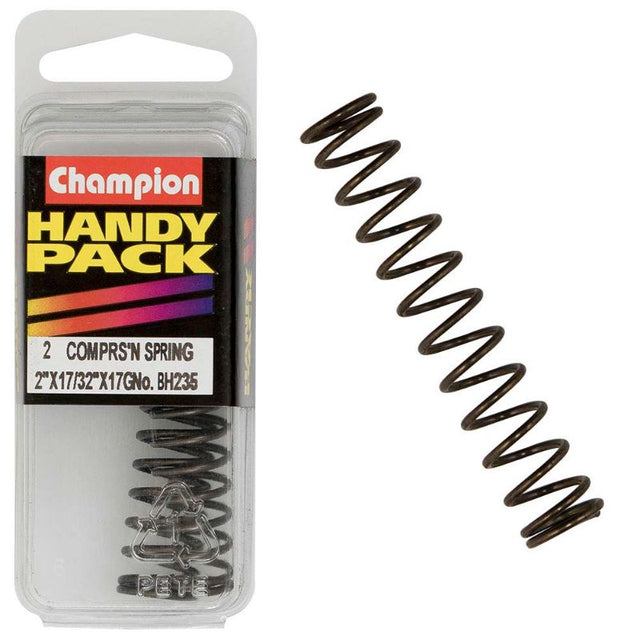 High-quality 2-inch compression spring, 17 gauge, ideal for mechanical and automotive applications, ensuring durability and performance.