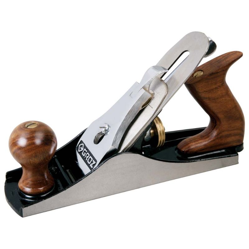 Groz Smoothing Plane #4, 245 x 50mm, features a cast iron body for precision woodworking and smooth surface finishes.