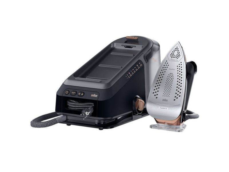 Braun Carestyle 7 Pro Steam Generator Iron Station with FreeGlide soleplate, large tank, and versatile steam modes for all fabrics.