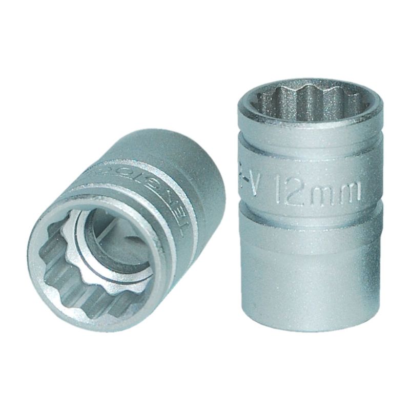 Teng 3/8in drive socket, 12mm 12pt, durable tool for precise grip and torque, ideal for mechanics and DIY projects.