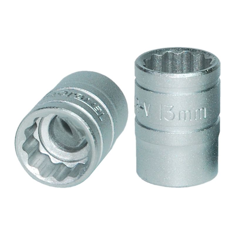 Teng 3/8in Drive Socket 13mm 12pt, durable chrome vanadium steel, 12-point design for better grip and precision in repairs.