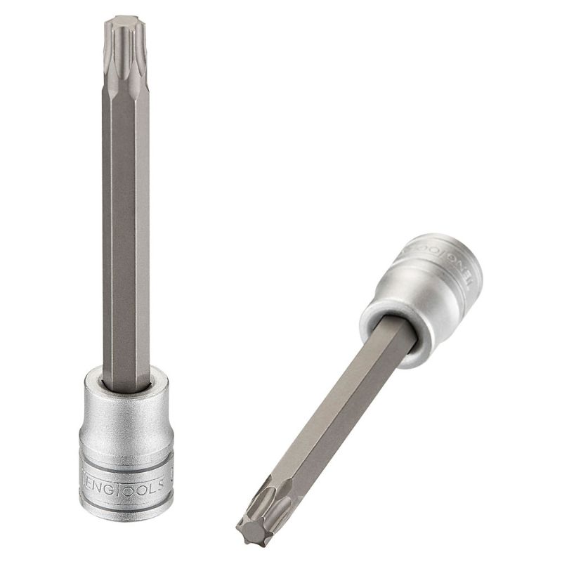 Teng 3/8in Dr. Long TX Bit Socket TX45, designed for precision, torque, and reach in tight spaces for automotive repairs.