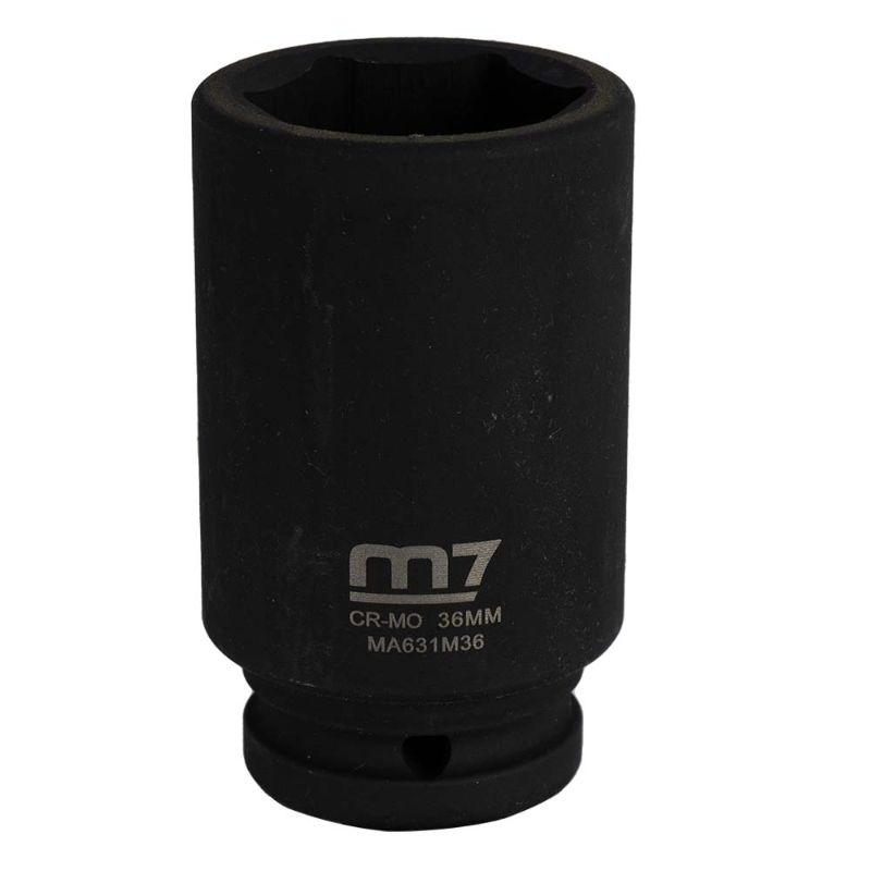 M7 Deep Impact Socket 3/4in Drive 36mm, durable chrome molybdenum steel for tight spaces and high torque tasks.