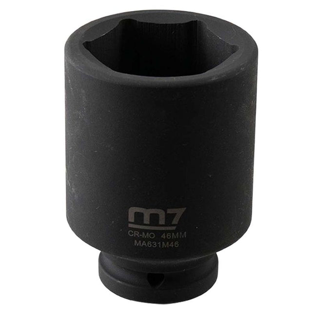 M7 Deep Impact Socket 3/4in Dr. 46mm, robust chrome molybdenum steel, deep design for access to deep-seated fasteners.