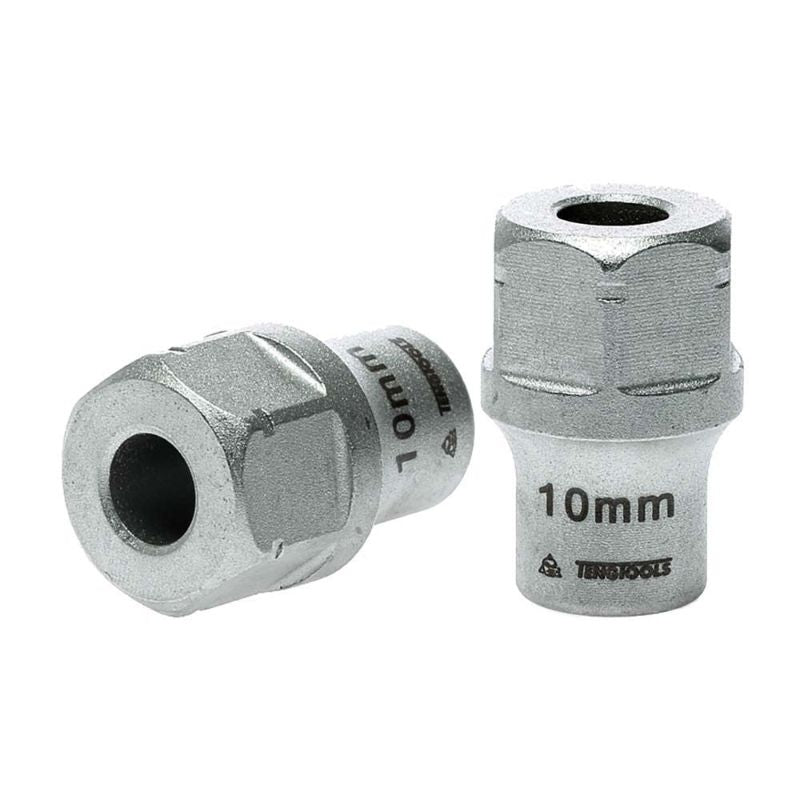 10MM push-through socket made of chrome vanadium steel for efficient access in tight spaces, perfect for mechanics and DIY tasks.