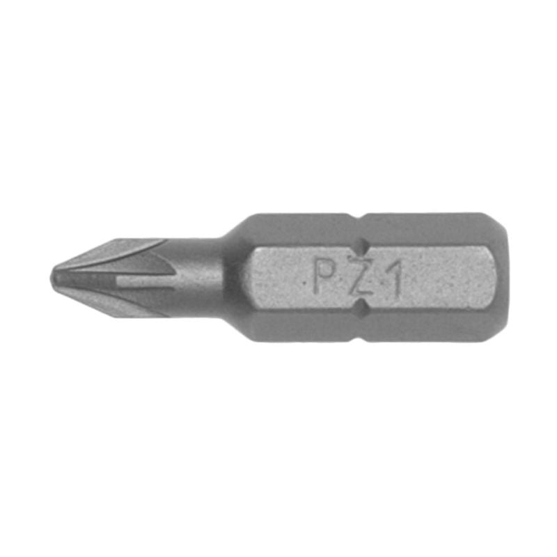 10-piece 1/4in hex PZ#1 bit set, 25mm length, ideal for driving screws with precision and reduced slippage.