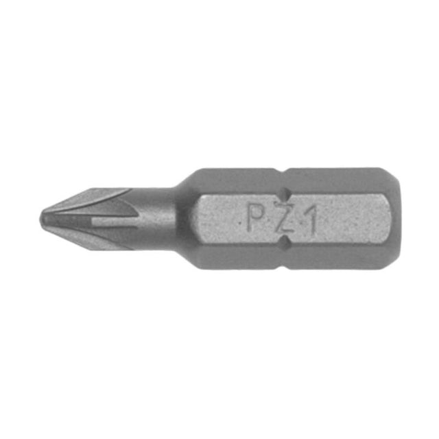 10-piece 1/4in hex PZ#1 bit set, 25mm length, ideal for driving screws with precision and reduced slippage.