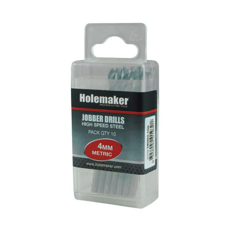 Set of 10 precision 1.0mm Holemaker Jobber Drills for metal, wood, and plastic, ideal for intricate and fine tasks.