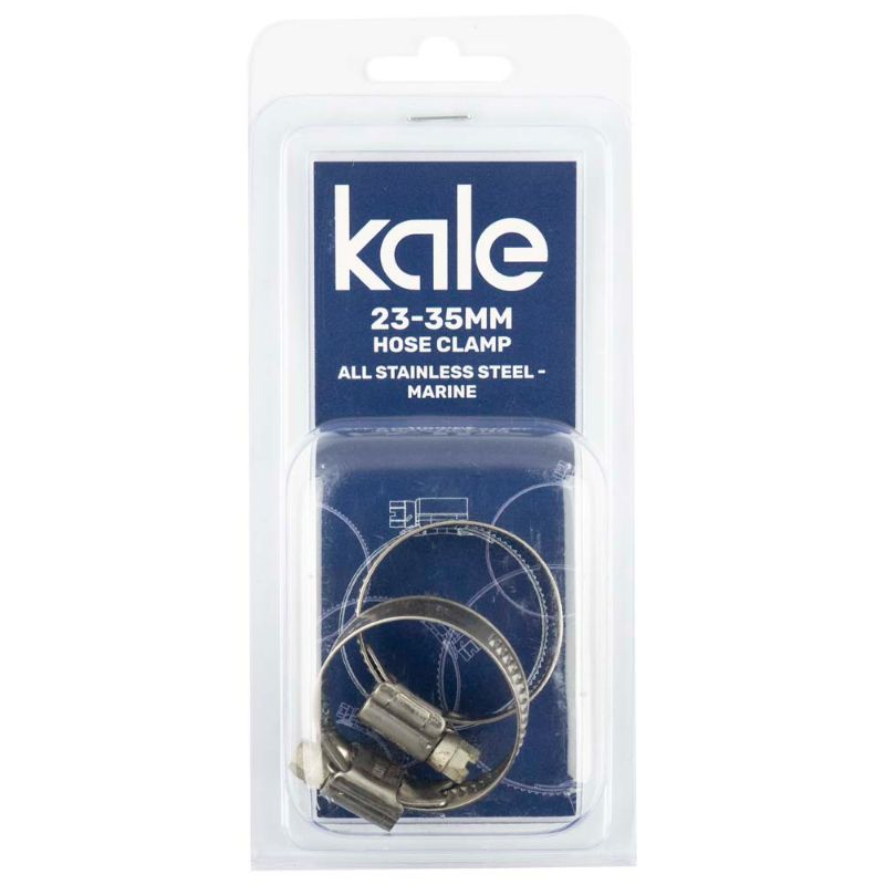 All Stainless Marine Kale WD12 fittings (2pk) for 23-35mm hoses, designed for durability, corrosion resistance, and versatility.