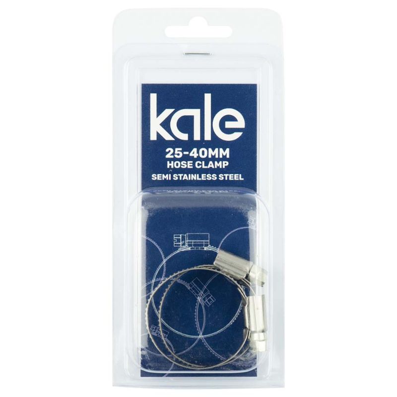 Kale WD9 25-40mm W2-R semi stainless steel fittings in a 2-pack, ideal for plumbing and construction tasks.