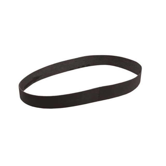 Black silicon carbide sanding belt, 1800 grit, 1/2x12in, ideal for precision finishing in woodworking and metalworking.