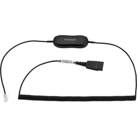 Jabra GN 1218 AC2m cord for adjusting microphone levels and enhancing call clarity with compatible Jabra headsets and Cisco phones.