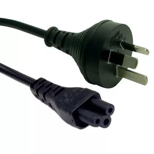 POWER CORD - 1M 3PIN TO CLOVER SHAPED FEMALE CONNECTOR  7.5A. SAA APPROVED