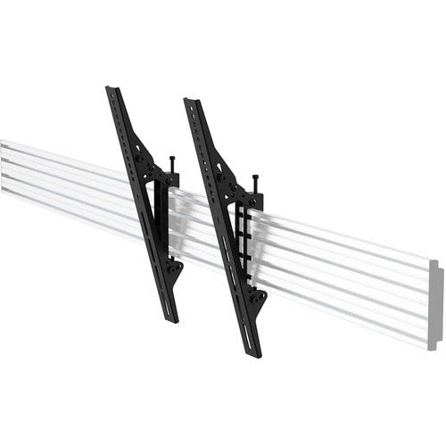 Atdec black mounting bracket for flat panels, supports 400x400mm VESA, tilts up to 20° for optimal viewing comfort.