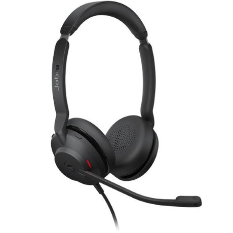 Professional Jabra Evolve2 30 SE headset with over-head design, soft ear cushions, stereo sound, and integrated Microsoft Teams features.