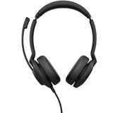 Overhead Jabra Evolve2 30 SE headset with ultra-soft cushions, 1.5m cable, and Microsoft Teams notifications for seamless communication.