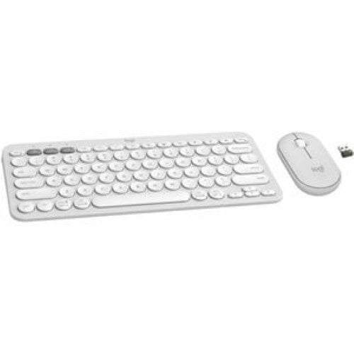 2 Combo Keyboard and Mouse - Logitech Pebble (Tonal White)