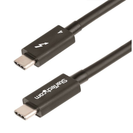 StarTech Thunderbolt 4 Cable, 3ft, 40Gbps, 100W, supports 4K/8K video, Intel-certified, durable design for fast connectivity.