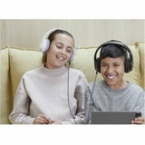 Belkin SOUNDFORM Inspire Over-Ear Headset in black, featuring comfortable ear-cups, Bluetooth, and adjustable boom mic for calls.