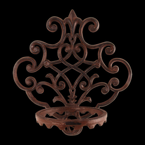 Elegant cast iron flowerpot holder, 29.8 x 31.7cm, perfect for displaying plants indoors or outdoors with a classic design.