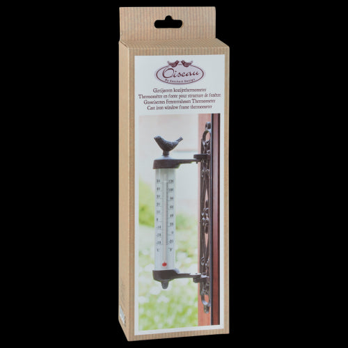 Wall Thermometer - Cast Iron Bird (5 x 9 x 27cm)