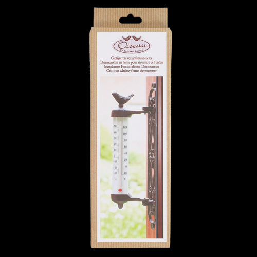 Wall Thermometer - Cast Iron Bird (5 x 9 x 27cm)