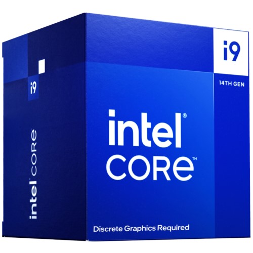 Intel Core i9-14900F 24-core boxed CPU with 36M Cache, 2 GHz base speed, LGA1700 socket, and 5.80 GHz overclocking.