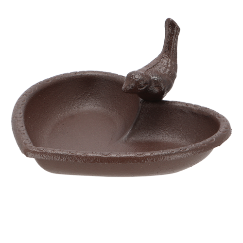 Bird Feeder/Bath - Cast Iron Heart 17cm (Set of 2)