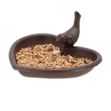Bird Feeder/Bath - Cast Iron Heart 17cm (Set of 2)