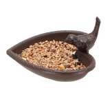 Bird Feeder/Bath - Cast Iron Heart 17cm (Set of 2)