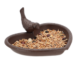 Bird Feeder/Bath - Cast Iron Heart 17cm (Set of 2)