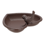 Bird Feeder/Bath - Cast Iron Heart 17cm (Set of 2)