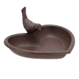Bird Feeder/Bath - Cast Iron Heart 17cm (Set of 2)