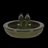 Bird Bath - Ceramic Round Assorted 27 x 27 x 11cm (Set of 3 Asstd)