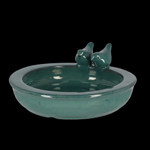 Bird Bath - Ceramic Round Assorted 27 x 27 x 11cm (Set of 3 Asstd)