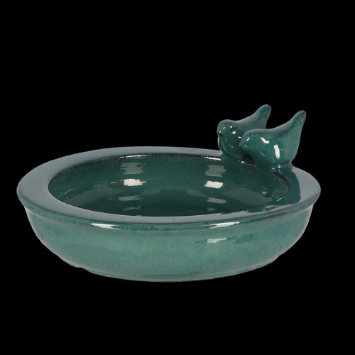 Bird Bath - Ceramic Round Assorted 27 x 27 x 11cm (Set of 3 Asstd)