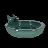 Bird Bath - Ceramic Round Assorted 27 x 27 x 11cm (Set of 3 Asstd)