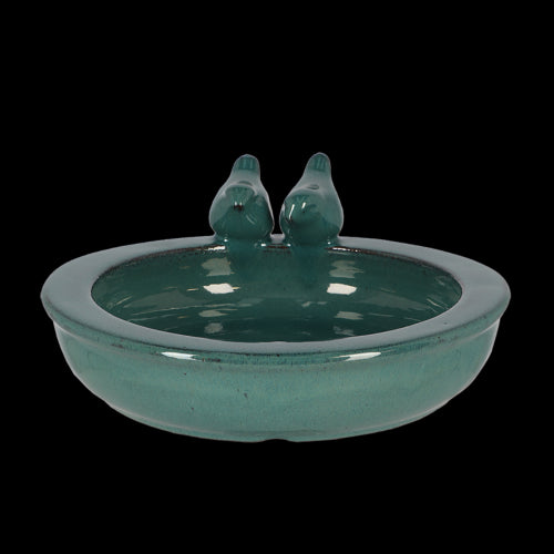 Bird Bath - Ceramic Round Assorted 27 x 27 x 11cm (Set of 3 Asstd)