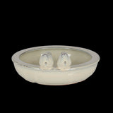 Bird Bath - Ceramic Round Assorted 27 x 27 x 11cm (Set of 3 Asstd)