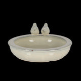 Bird Bath - Ceramic Round Assorted 27 x 27 x 11cm (Set of 3 Asstd)