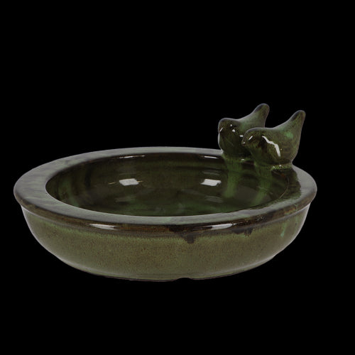 Bird Bath - Ceramic Round Assorted 27 x 27 x 11cm (Set of 3 Asstd)