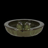 Bird Bath - Ceramic Round Assorted 27 x 27 x 11cm (Set of 3 Asstd)